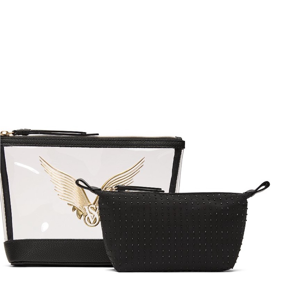 Victoria's Secret Black and Clear Pouch Duo